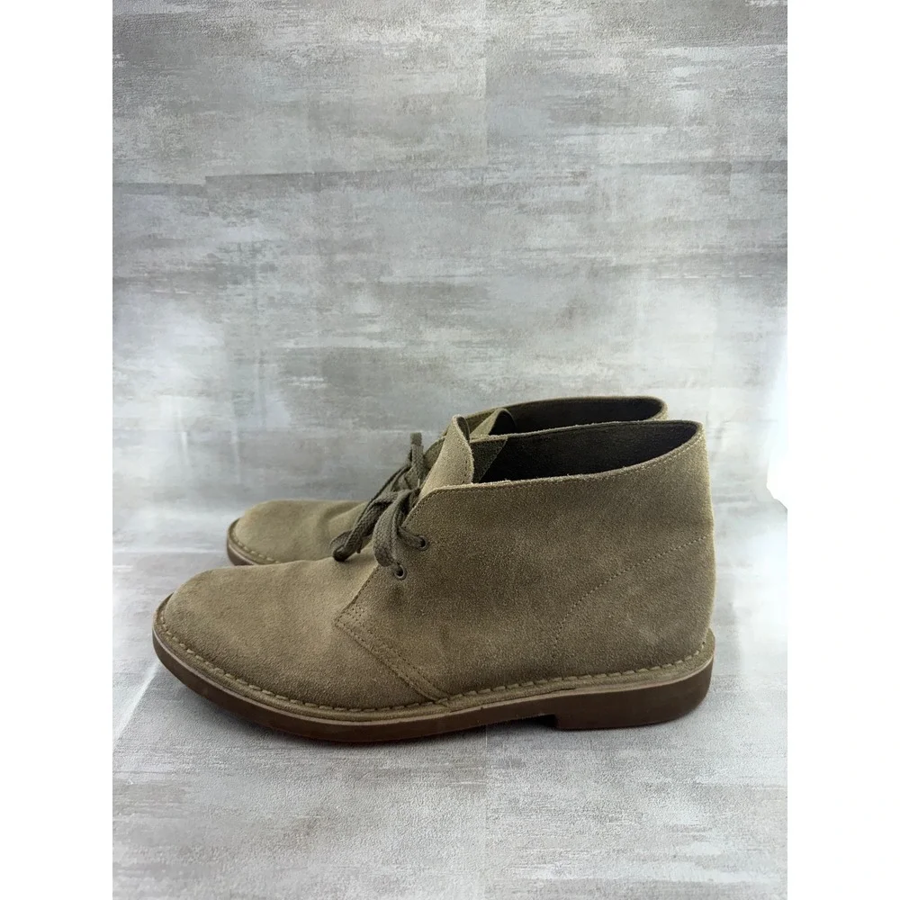 Clarks Men Desert Boots Olive Green Suede Chukka Ankle Boots 61139099 Size 11M
